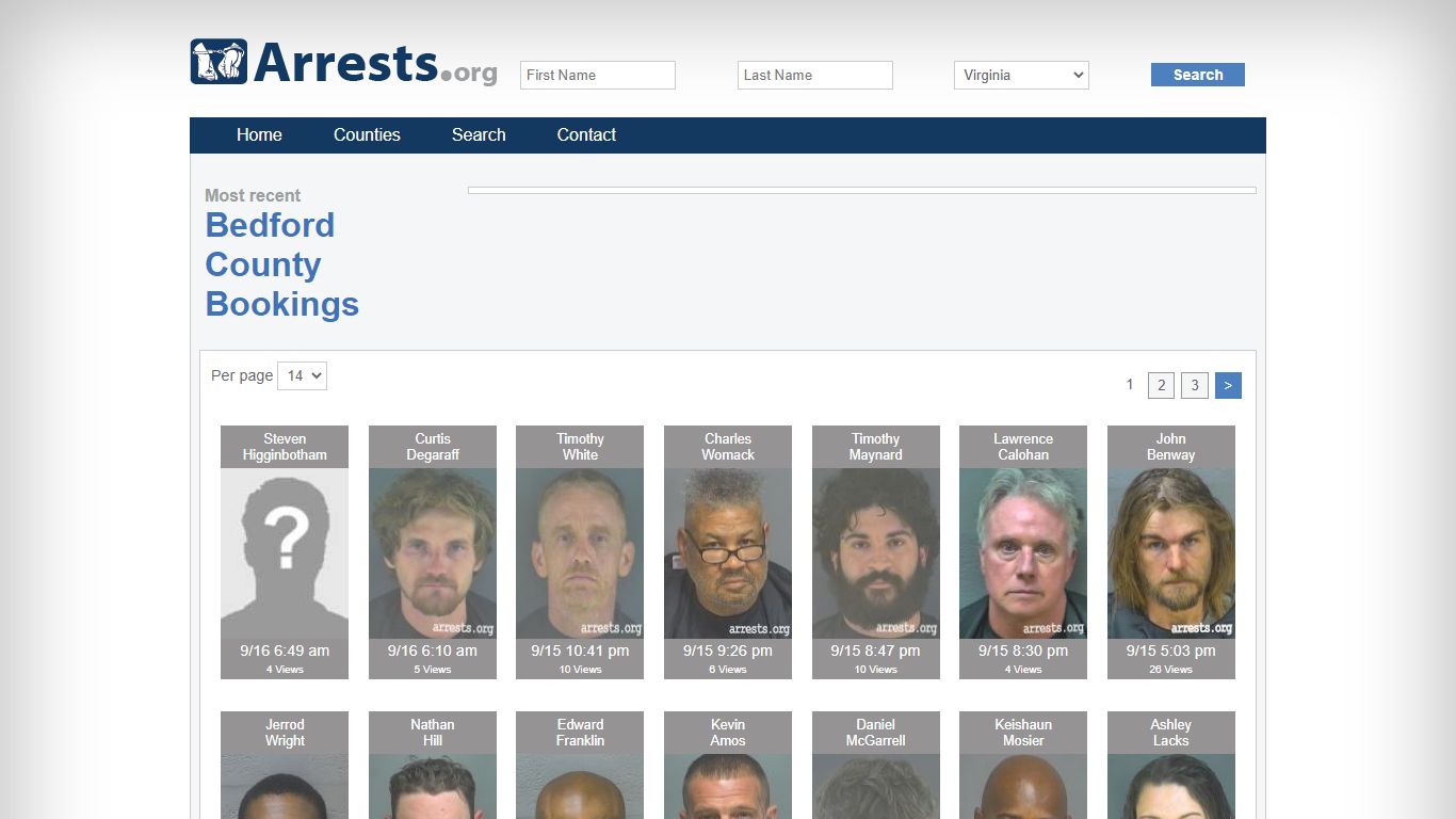 Bedford County Arrests and Inmate Search